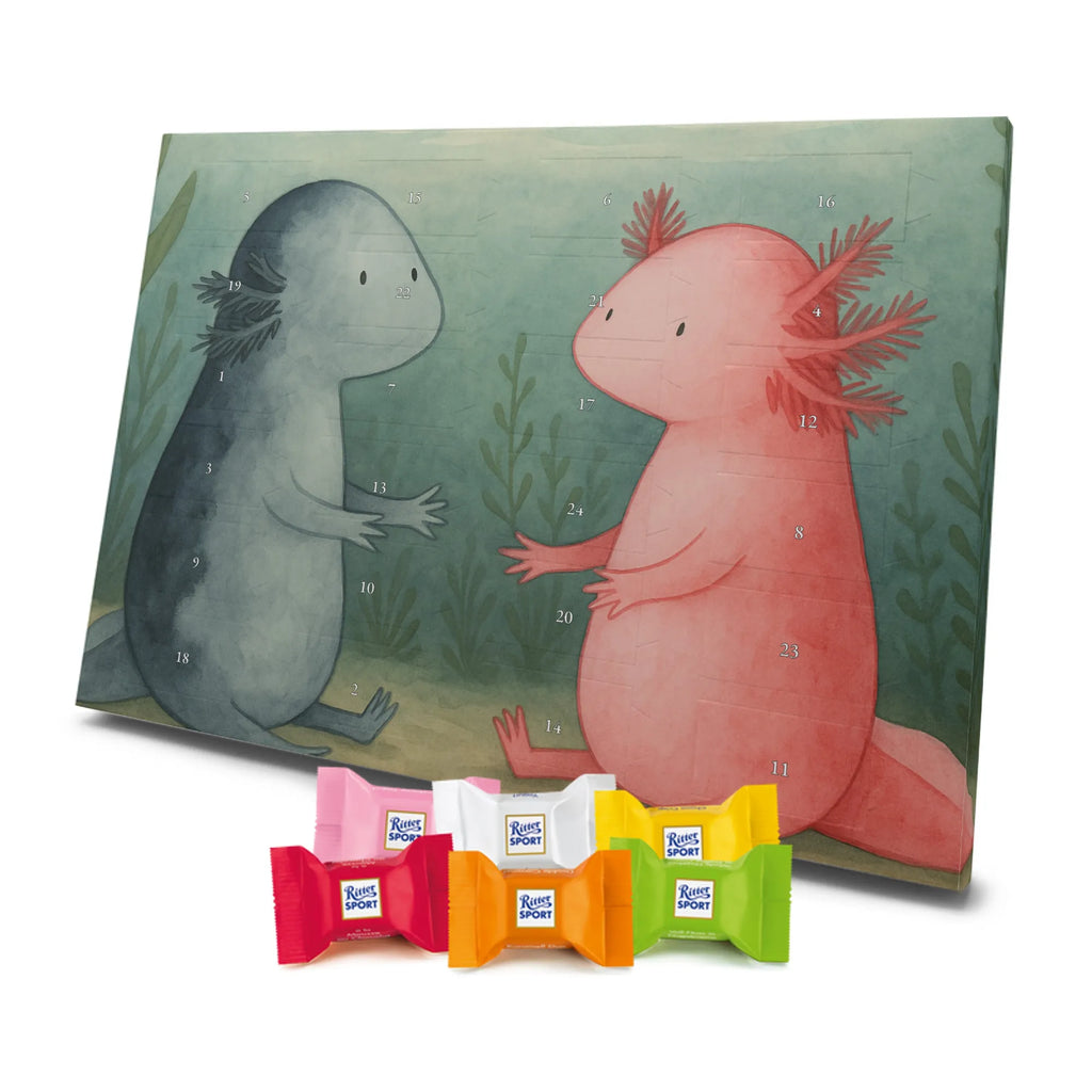 Chocolate advent calendar axolotl Love Design Axelotl, marine animals, Mexican walking fish, salamander, friend, great love, tail, anniversary, proof of love, fiancé, valentine's day, amphibian, husband