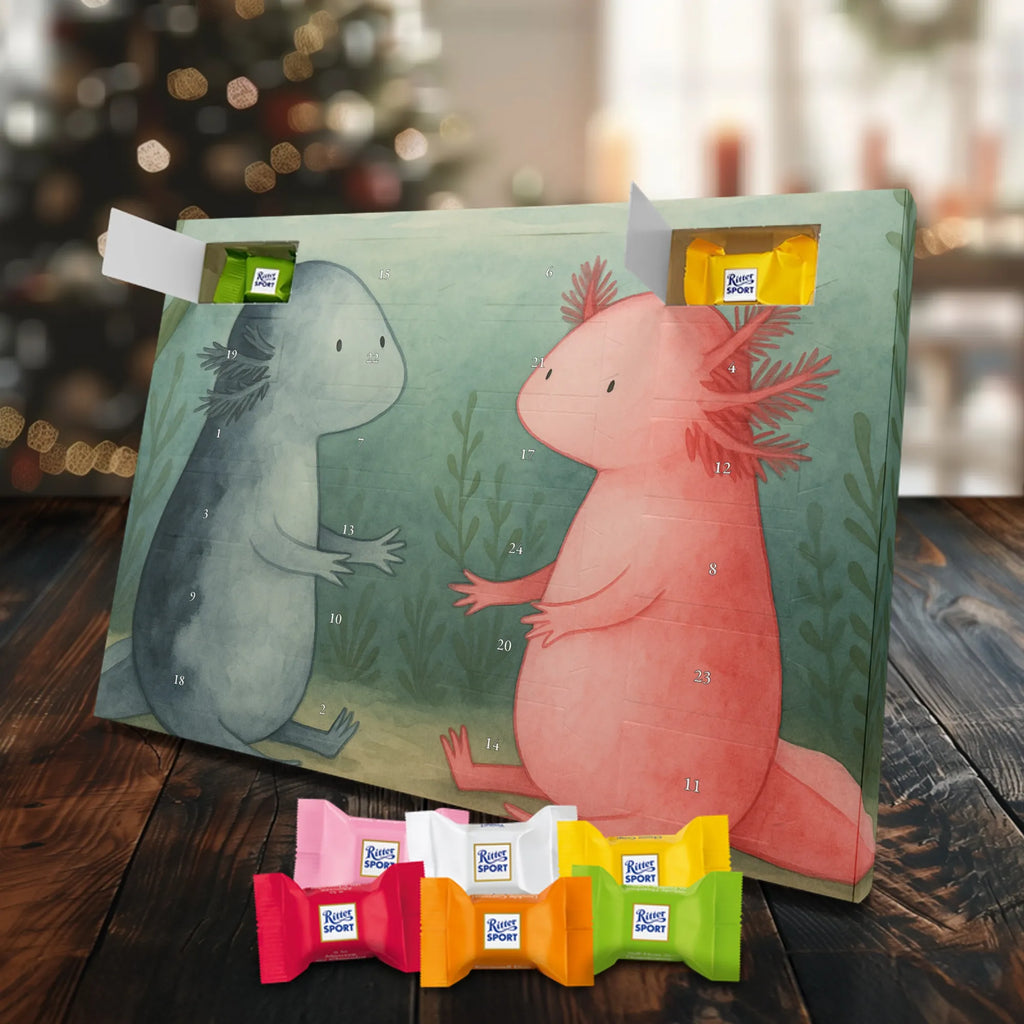 Chocolate advent calendar axolotl Love Design Axelotl, marine animals, Mexican walking fish, salamander, friend, great love, tail, anniversary, proof of love, fiancé, valentine's day, amphibian, husband