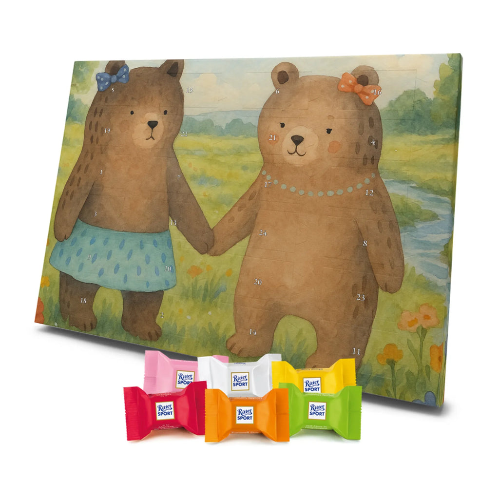 Chocolate advent calendar bear Girlfriend Design teddy bear, cuddly toy, bear girlfriend best friend love proof of love loves buddy buddy
