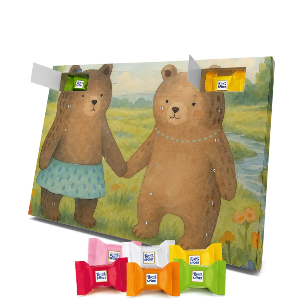 Chocolate advent calendar bear Girlfriend Design teddy bear, cuddly toy, bear girlfriend best friend love proof of love loves buddy buddy