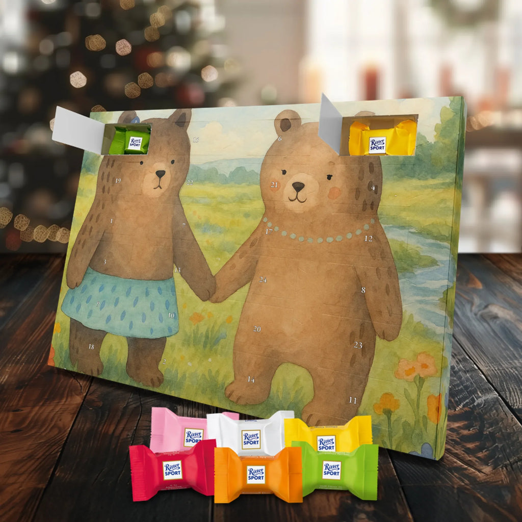 Chocolate advent calendar bear Girlfriend Design teddy bear, cuddly toy, bear girlfriend best friend love proof of love loves buddy buddy