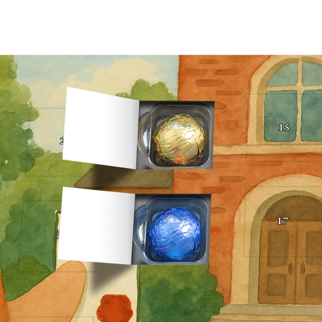 Chocolate advent calendar bear Test Design teddy bear, cuddly toy, diploma, degree, certificate, examinations, examination passed