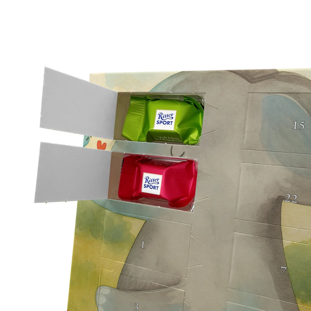 Chocolate advent calendar elephant bee Design card, gift ideas, gifts, small animals, cute, cute animal motives, hand drawn, funny sayings, good mood, special gifts, animal lover, anniversary, wedding gift, proof of love, marriage proposal, love saying, elephant, love gift