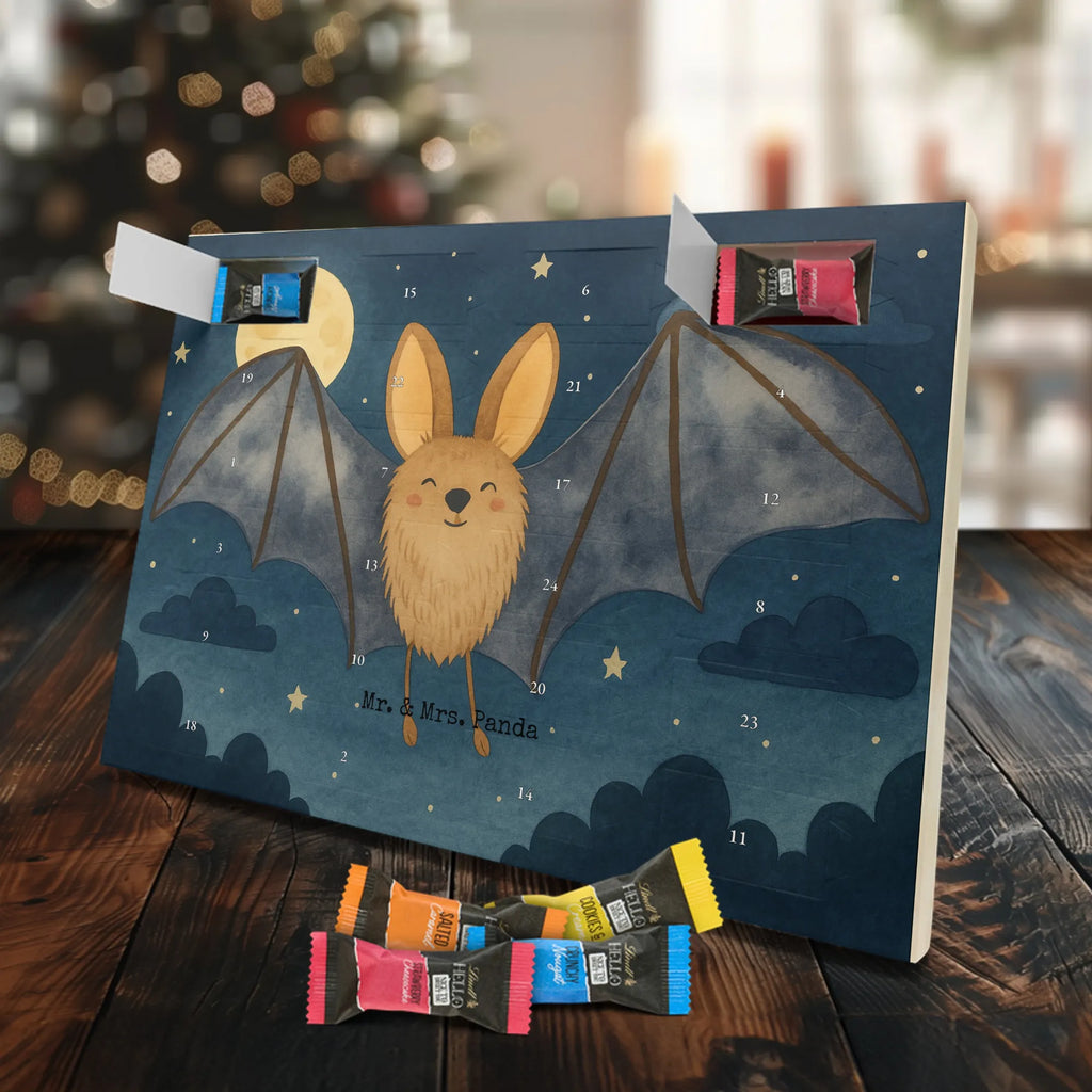 Chocolate advent calendar bat wing Design card, gift ideas, gifts, small animals, cute, cute animal motives, hand drawn, funny sayings, good mood, special gifts, animal lover