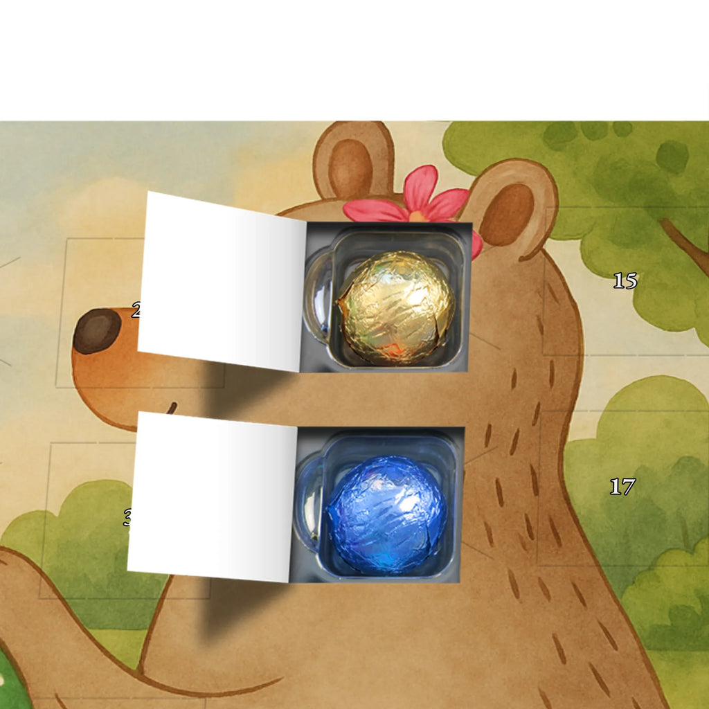 Chocolate advent calendar bear child Design Father's Day, Mother's Day, Gift