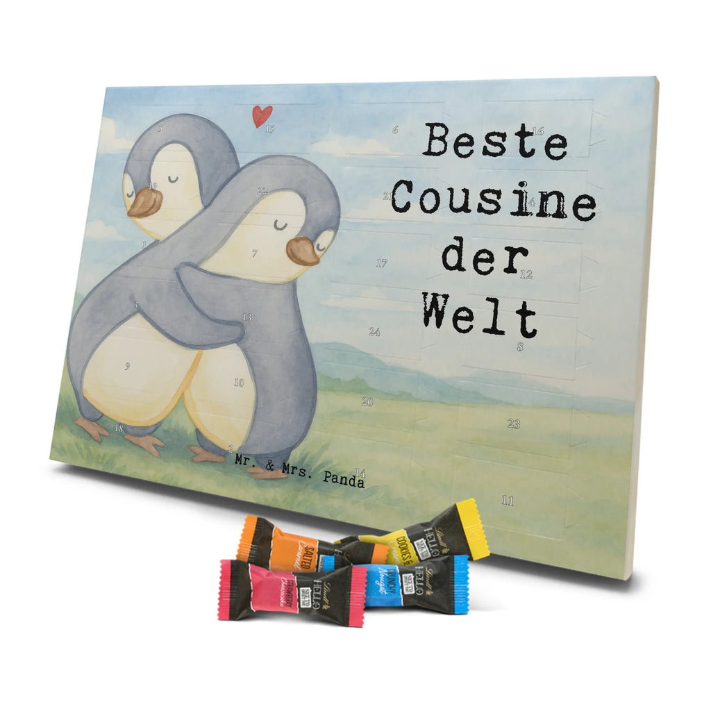 Chocolate advent calendar penguin best cousin in the world Design thank you, birthday, gift idea, birthday present, gift tip, make you happy, giving, for, gift, daughter of aunt, relatives, daughter of uncle