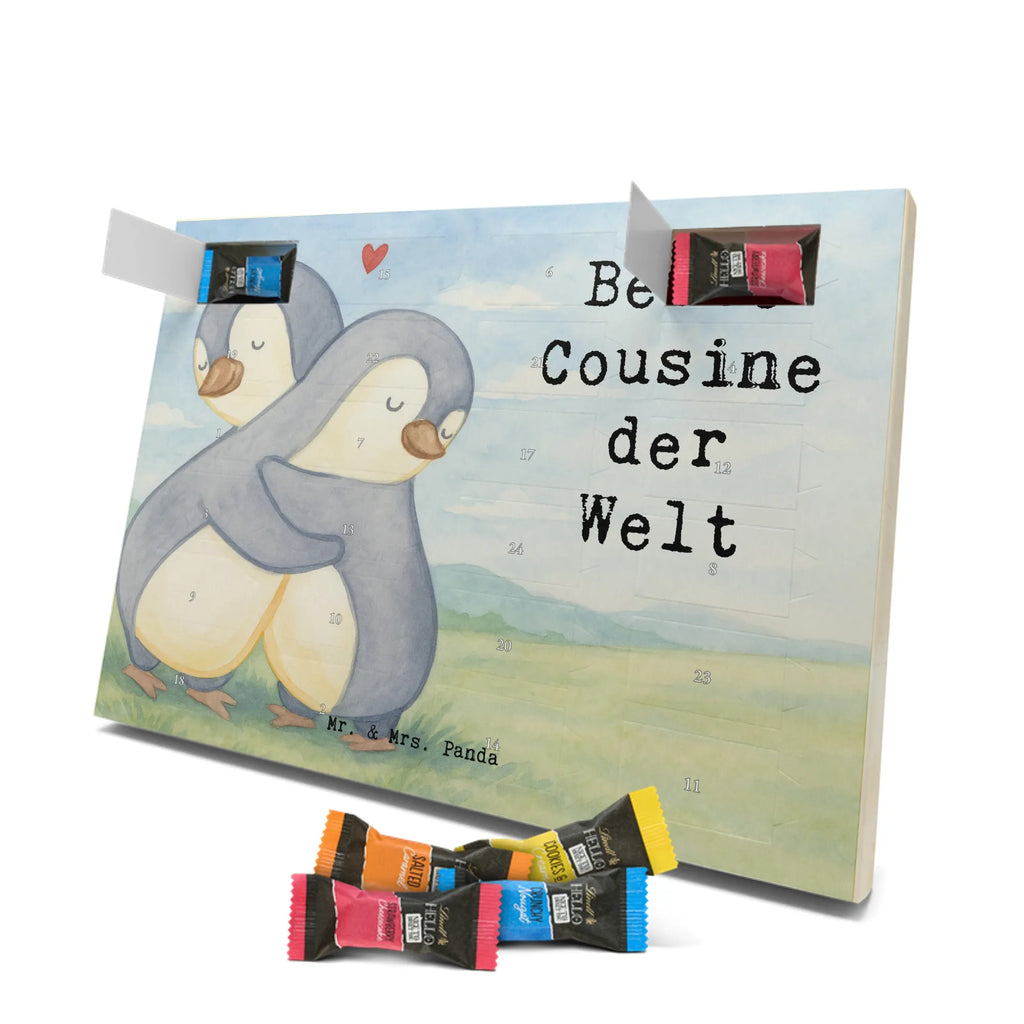 Chocolate advent calendar penguin best cousin in the world Design thank you, birthday, gift idea, birthday present, gift tip, make you happy, giving, for, gift, daughter of aunt, relatives, daughter of uncle