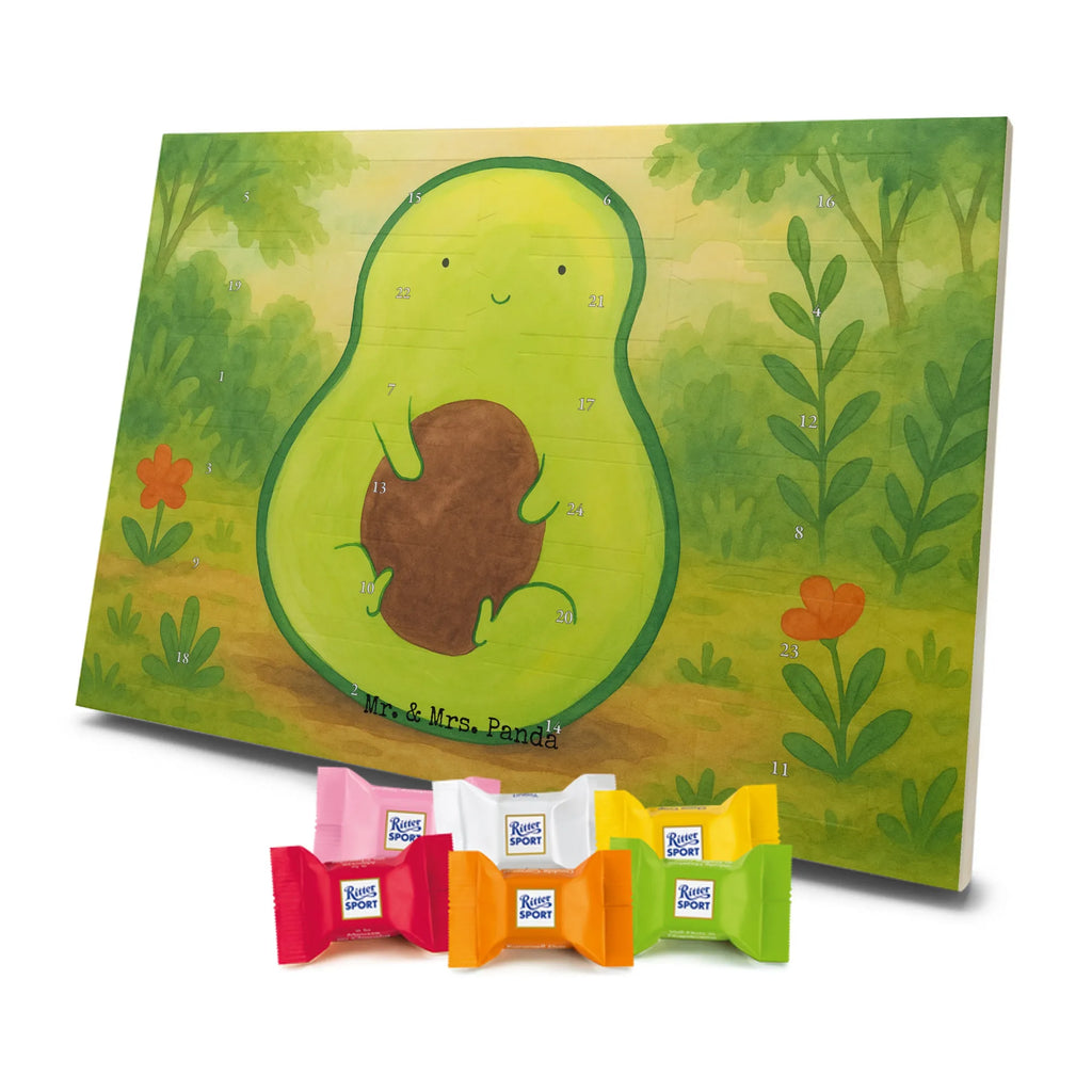 Chocolate advent calendar avocado core Design vegetables, saying life, avocado seed, seed, plant