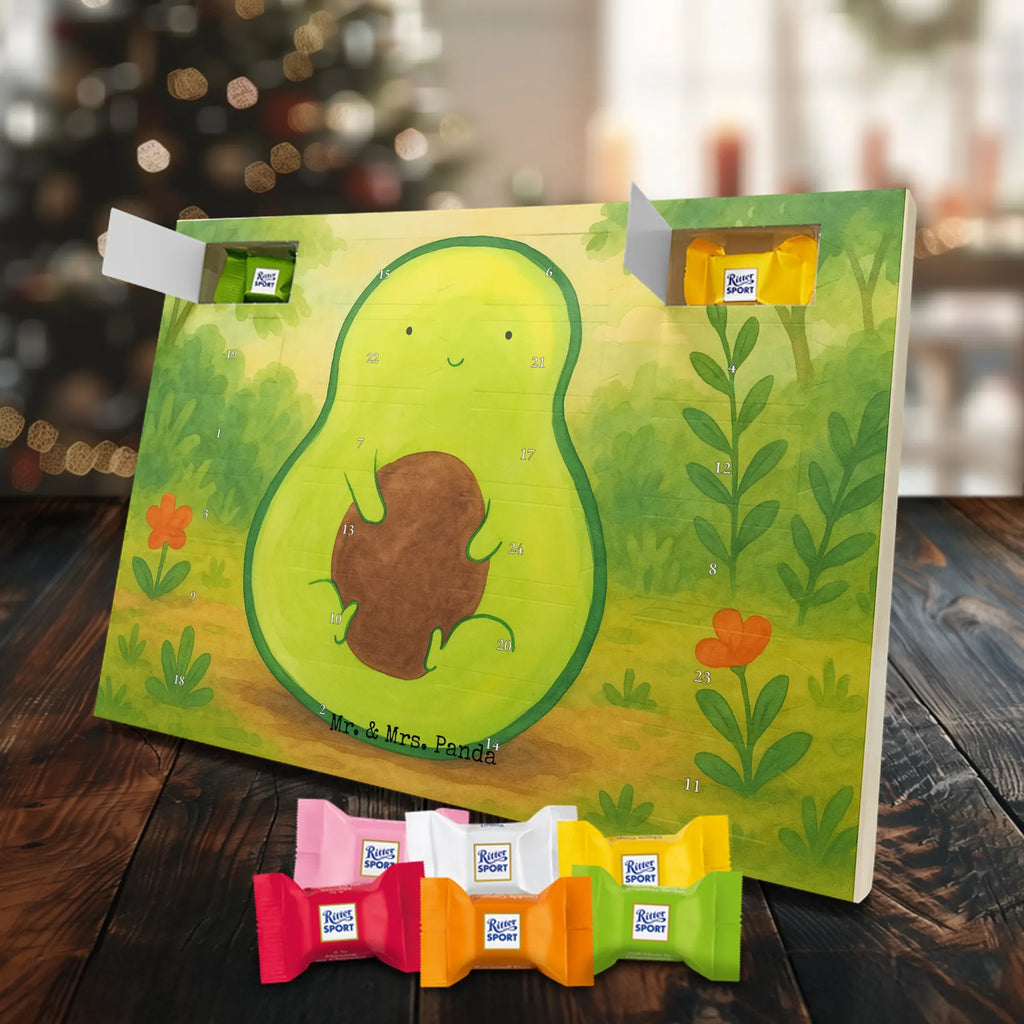 Chocolate advent calendar avocado core Design vegetables, saying life, avocado seed, seed, plant