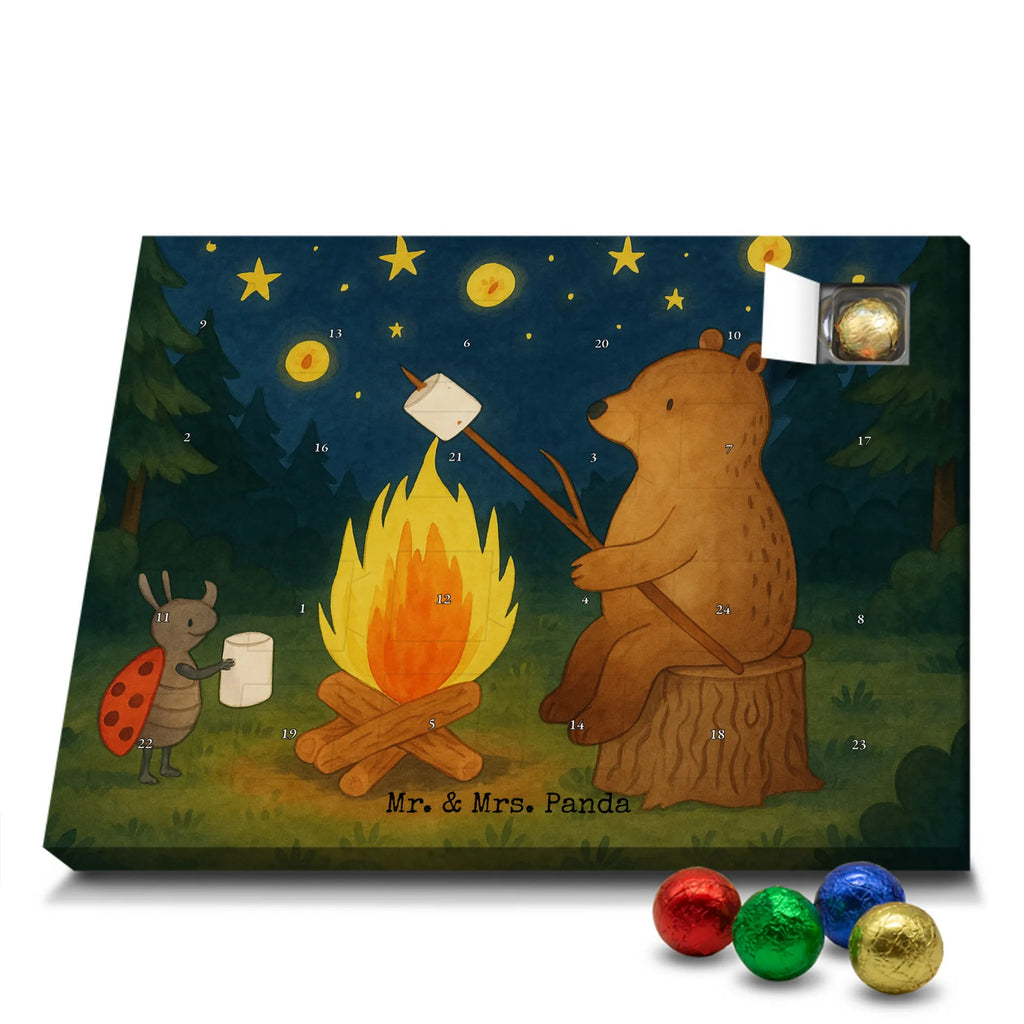 Chocolate advent calendar Bear & Ladybird campfire Design teddy bear, cuddly toy, Campfire