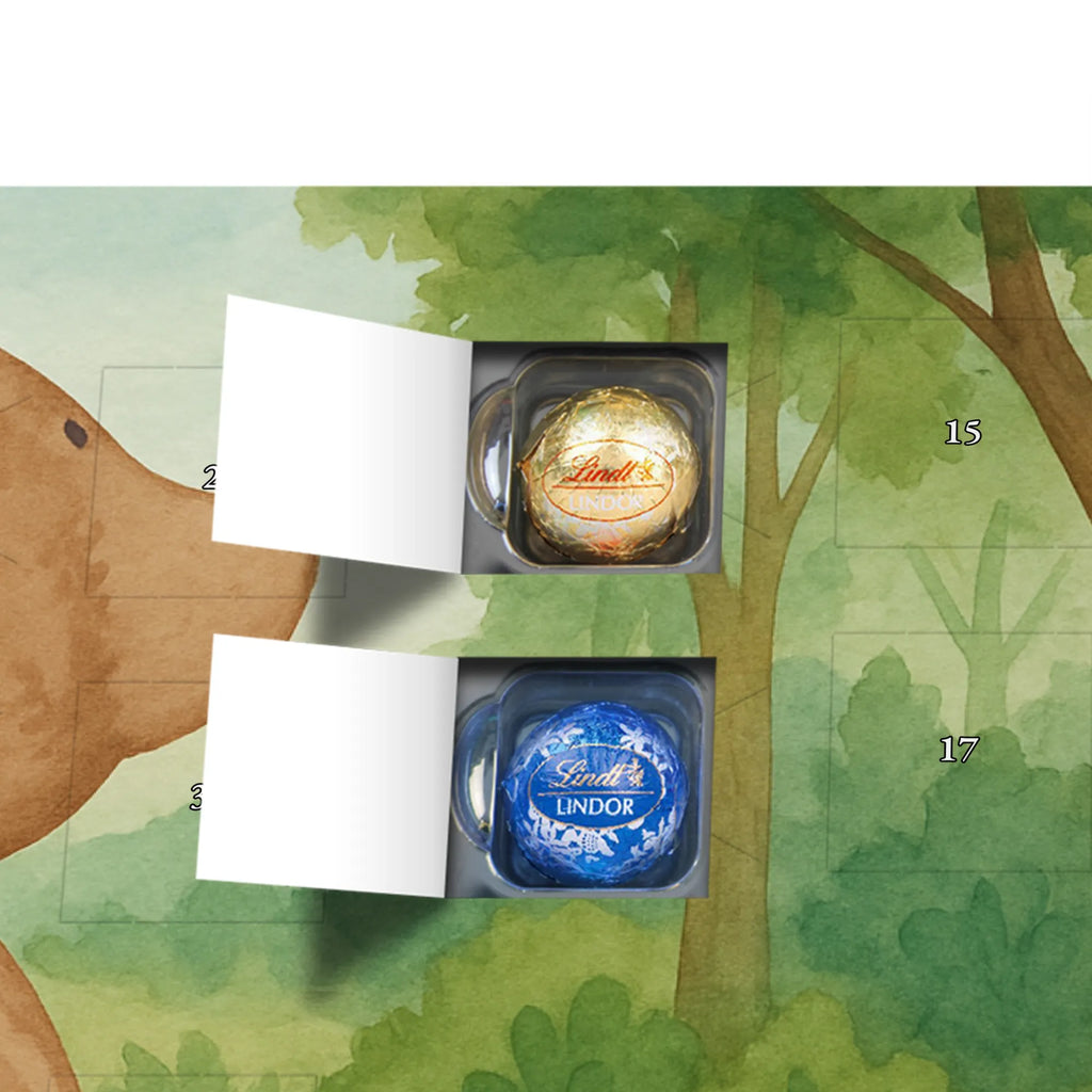 Chocolate advent calendar bear shoulder look Design teddy bear, cuddly toy, world view, wisdom, bears, self-esteem, bear love