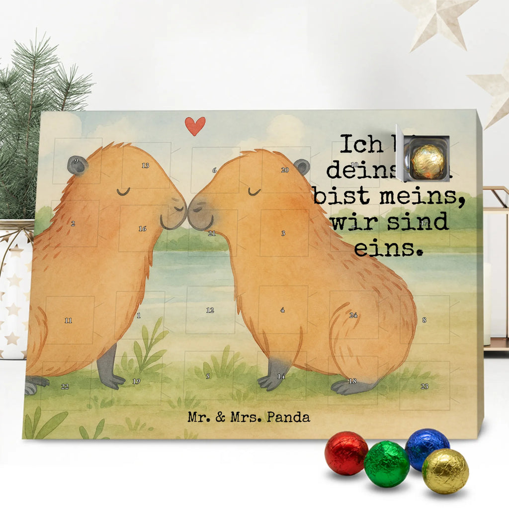 Chocolate advent calendar Capybara love Design gift ideas, gifts, card, animal lover, special gifts, good mood, funny sayings, hand drawn, cute animal motives, cute, small animals