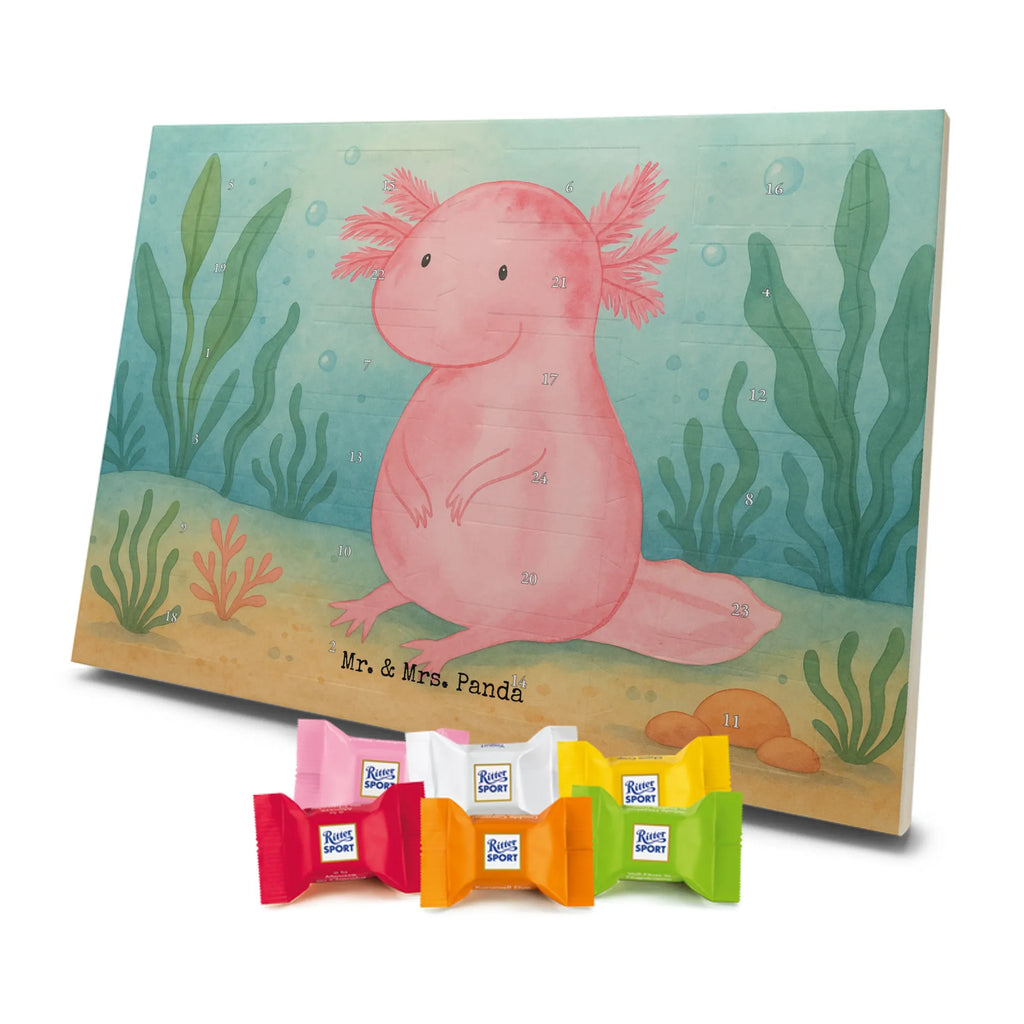 Chocolate advent calendar axolotl zero Design Axelotl, marine animals, Mexican walking fish, salamander, wisdom, worldly wisdom, contented, cheerful, lifestyle, girlfriend