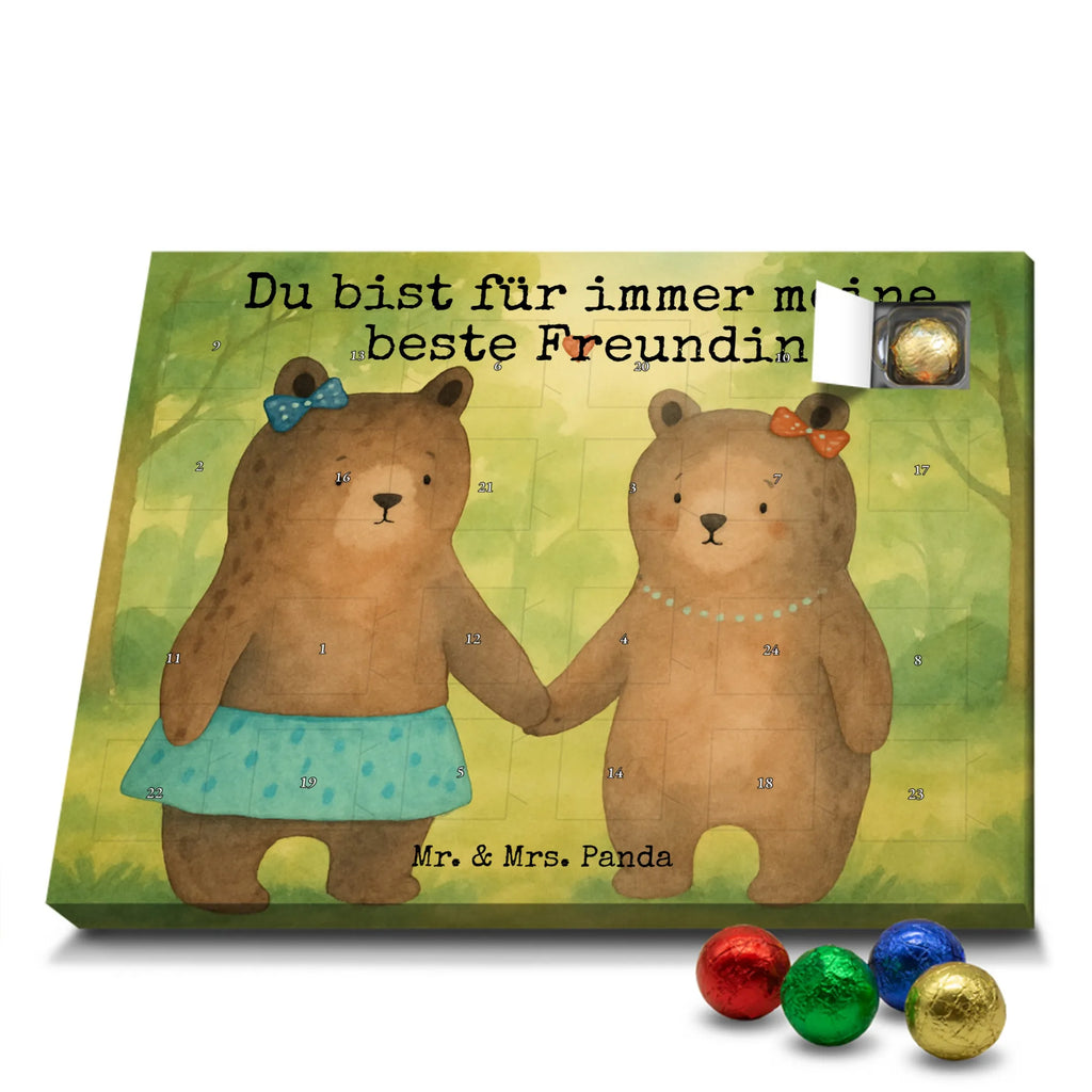Chocolate advent calendar bear Girlfriend Design teddy bear, cuddly toy, bear girlfriend best friend love proof of love loves buddy buddy