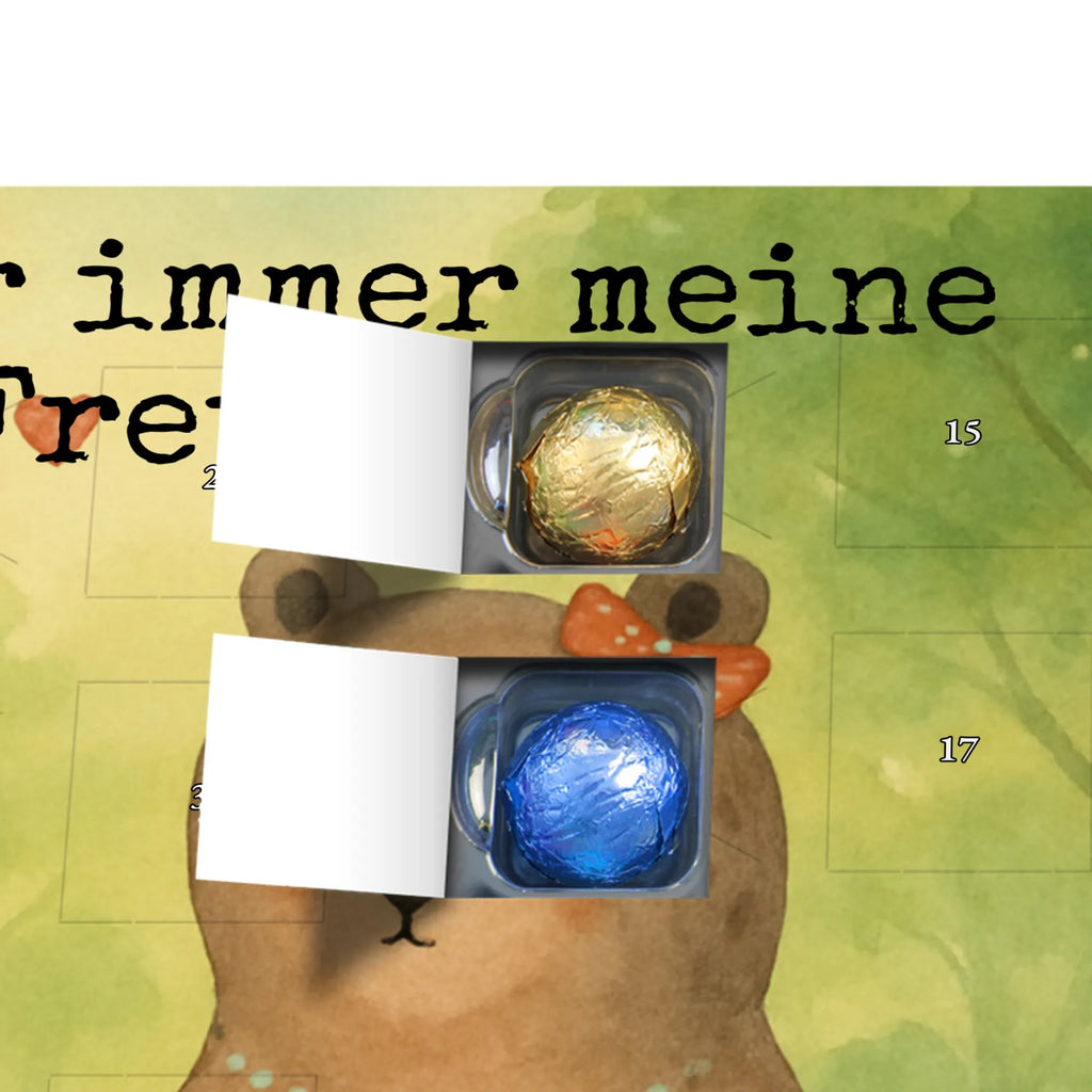 Chocolate advent calendar bear Girlfriend Design teddy bear, cuddly toy, bear girlfriend best friend love proof of love loves buddy buddy