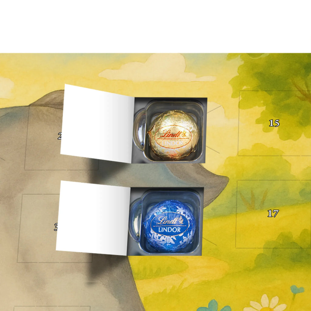 Chocolate advent calendar elephant bee Design card, gift ideas, gifts, small animals, cute, cute animal motives, hand drawn, funny sayings, good mood, special gifts, animal lover, anniversary, wedding gift, proof of love, marriage proposal, love saying, elephant, love gift