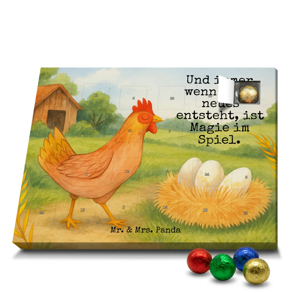Chocolate advent calendar Chicken Proud Design farm, farm animals, animals, birth, pregnancy, cock, hen, yard, saying, magic, eggs, country life, chicken