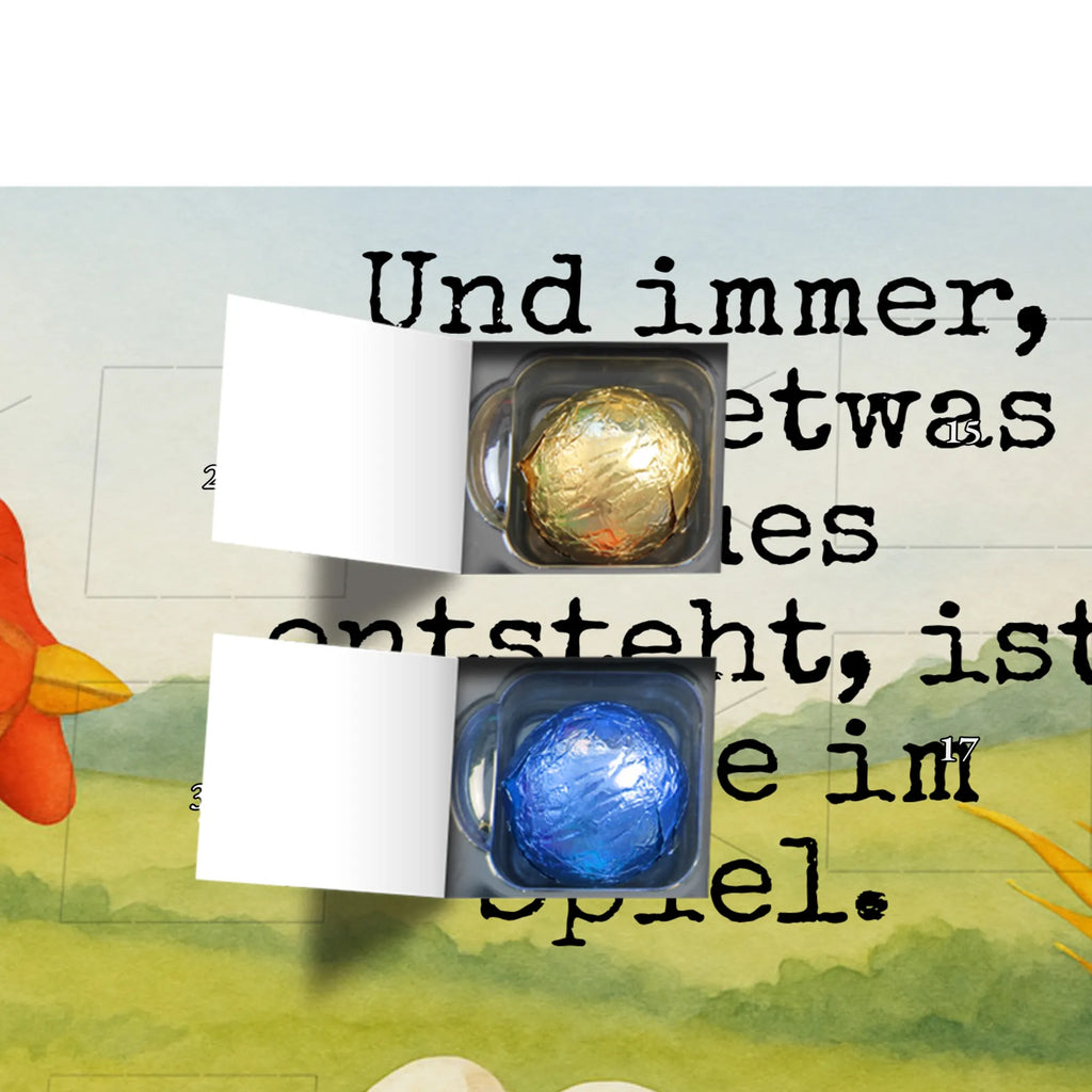 Chocolate advent calendar Chicken Proud Design farm, farm animals, animals, birth, pregnancy, cock, hen, yard, saying, magic, eggs, country life, chicken