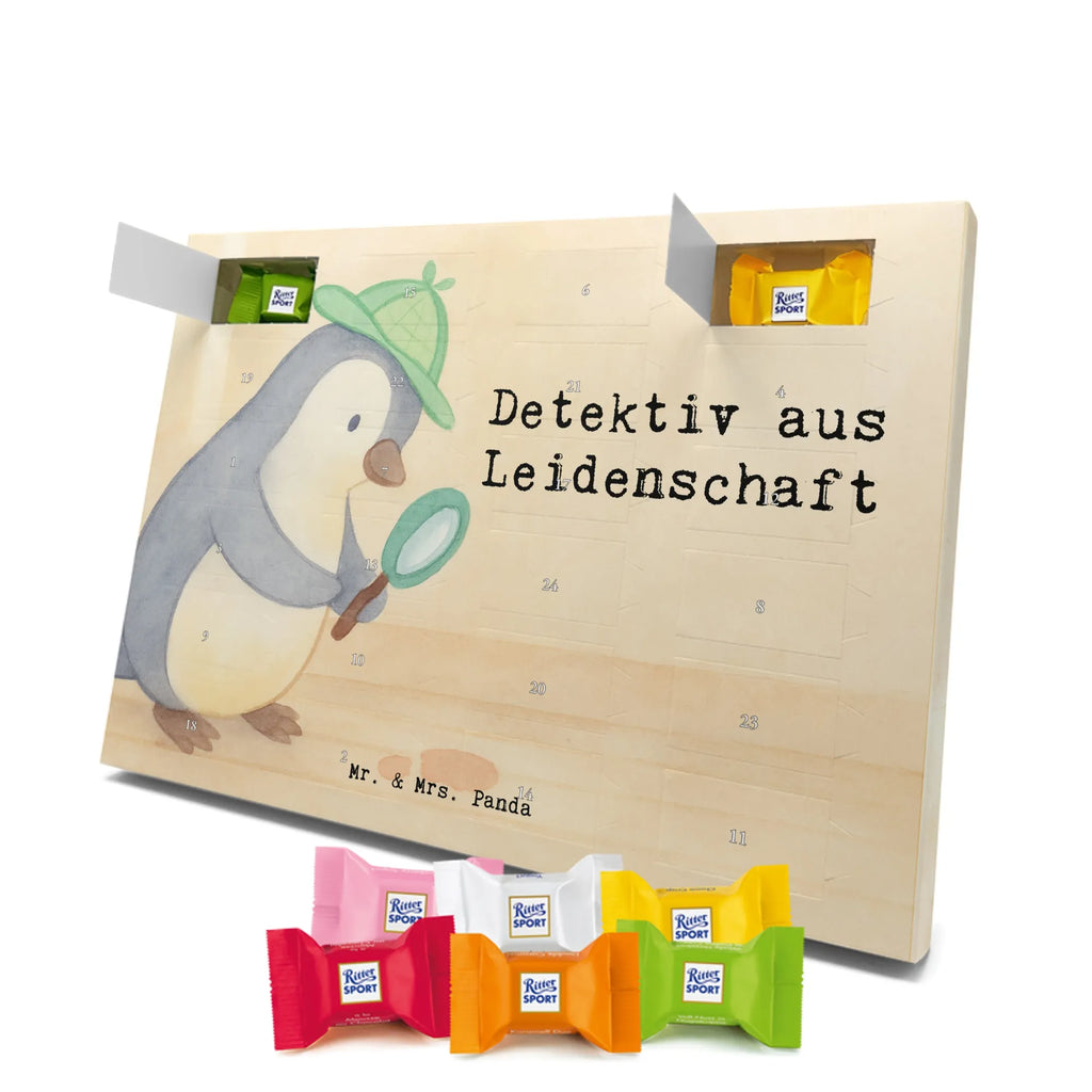 Chocolate advent calendar Detective passion Design gift, promotion, anniversary, retirement, sayings, job start, gift idea, best, farewell gift, profession, passing exam