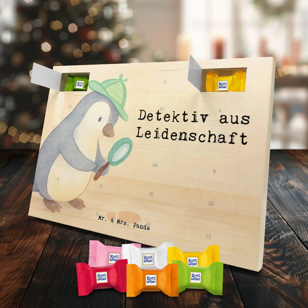 Chocolate advent calendar Detective passion Design gift, promotion, anniversary, retirement, sayings, job start, gift idea, best, farewell gift, profession, passing exam
