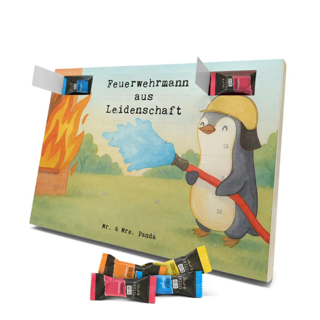 Chocolate advent calendar firefighter passion Design gift, promotion, anniversary, retirement, sayings, job start, gift idea, best, farewell gift, profession, passing exam