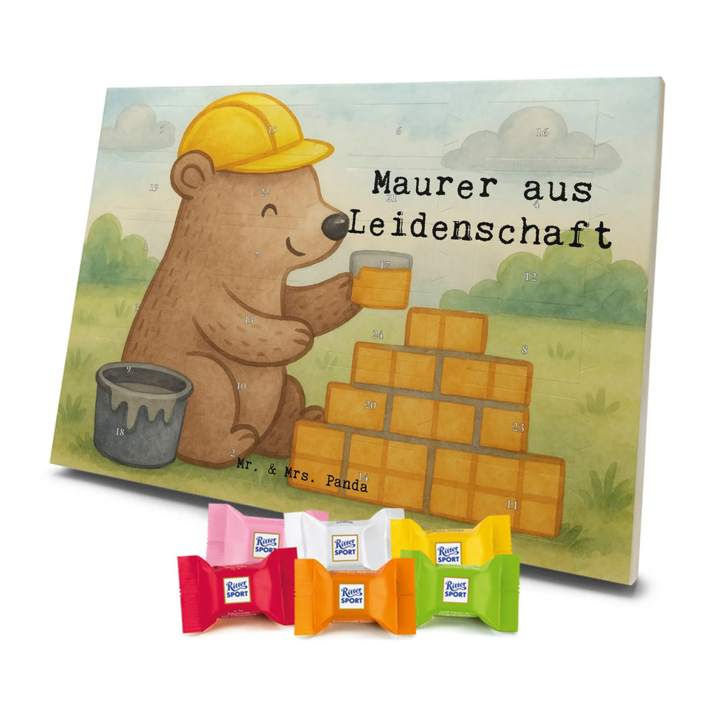 Chocolate advent calendar bricklayer Passion Design gift, promotion, anniversary, retirement, sayings, job start, gift idea, best, farewell gift, profession, passing exam