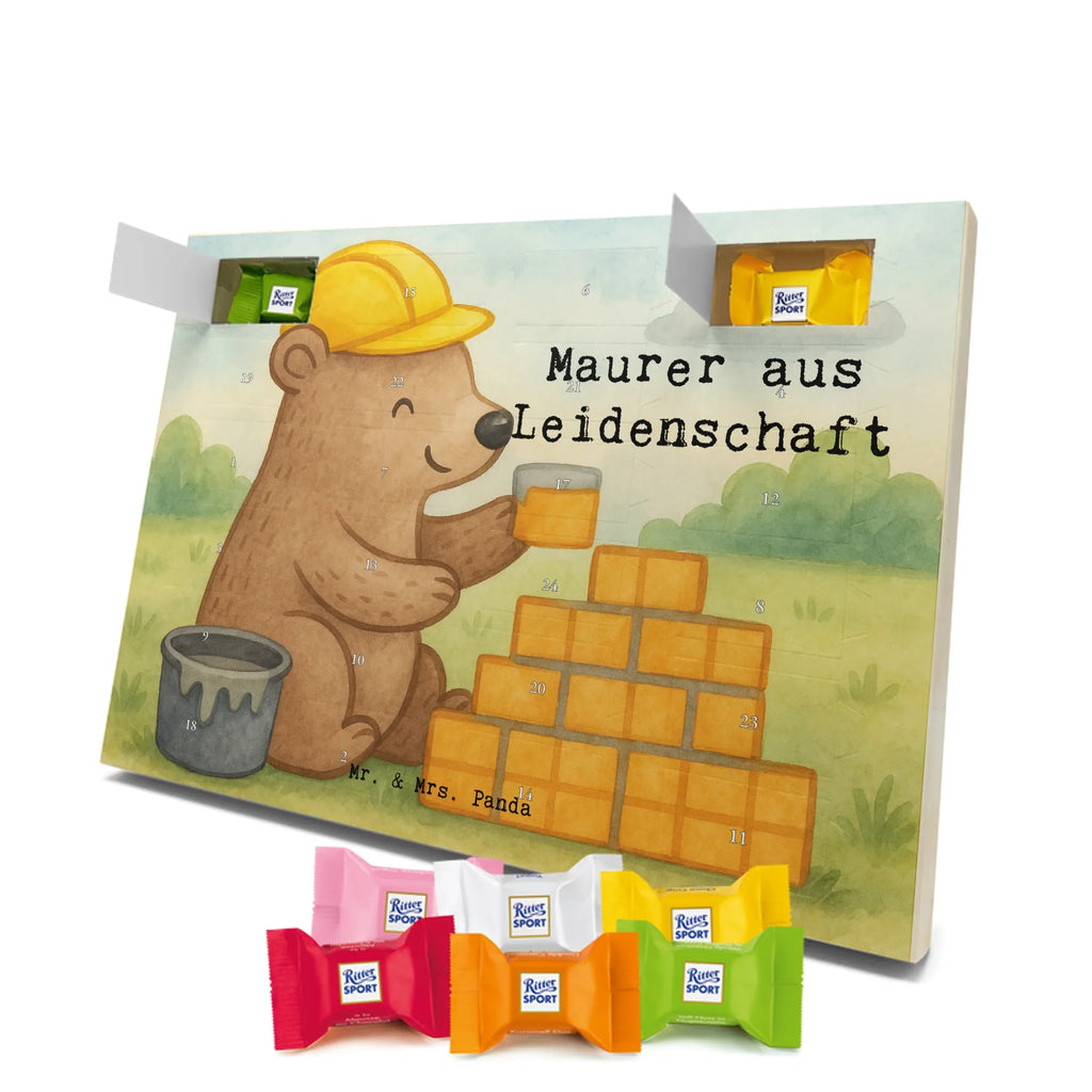 Chocolate advent calendar bricklayer Passion Design gift, promotion, anniversary, retirement, sayings, job start, gift idea, best, farewell gift, profession, passing exam