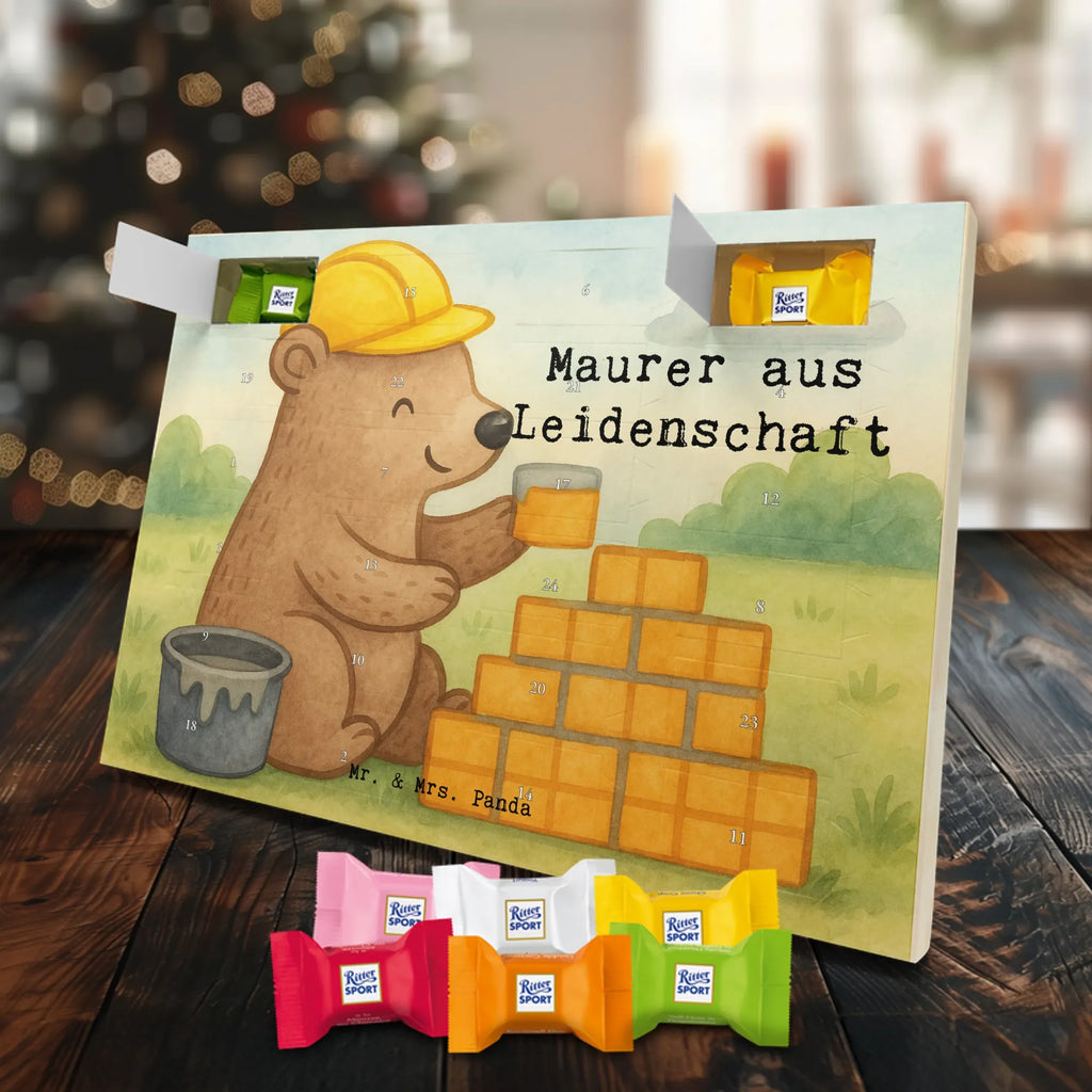 Chocolate advent calendar bricklayer Passion Design gift, promotion, anniversary, retirement, sayings, job start, gift idea, best, farewell gift, profession, passing exam