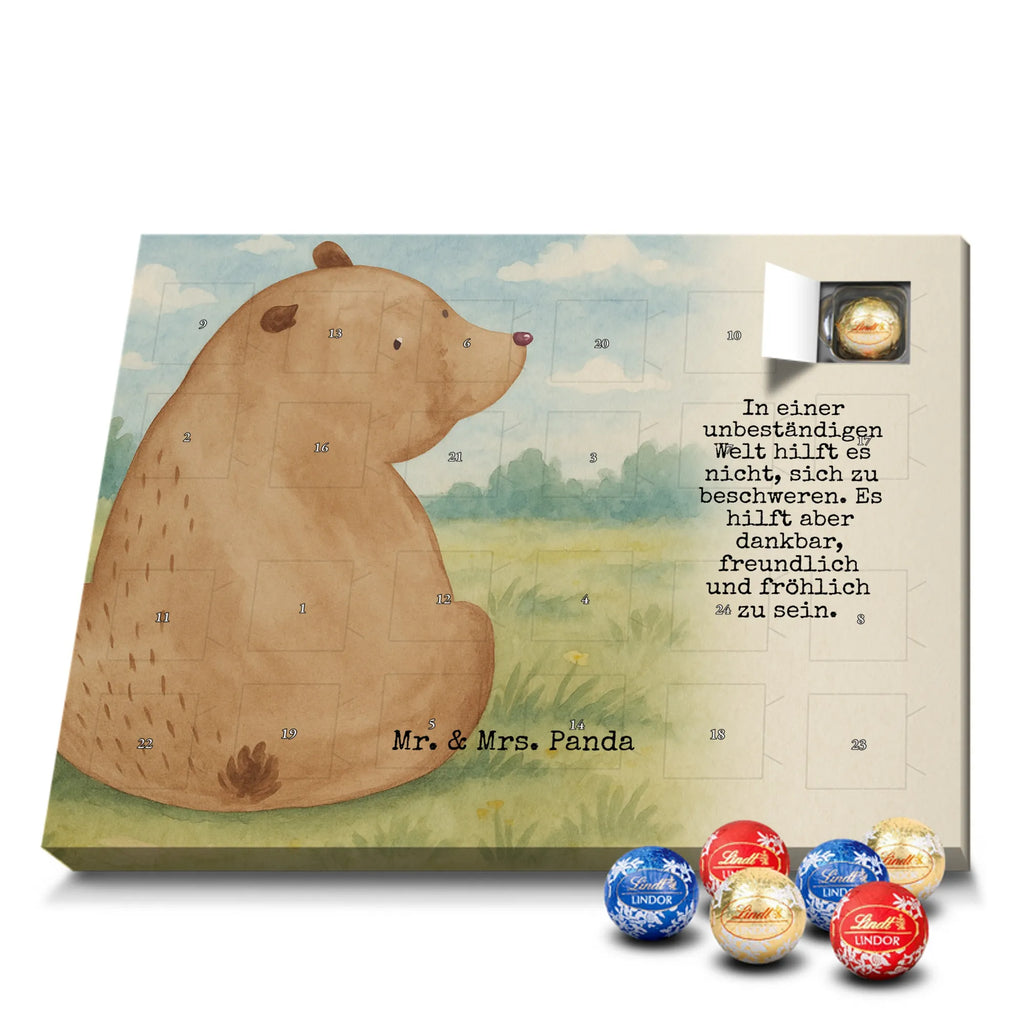 Chocolate advent calendar bear shoulder look Design teddy bear, cuddly toy, world view, wisdom, bears, self-esteem, bear love