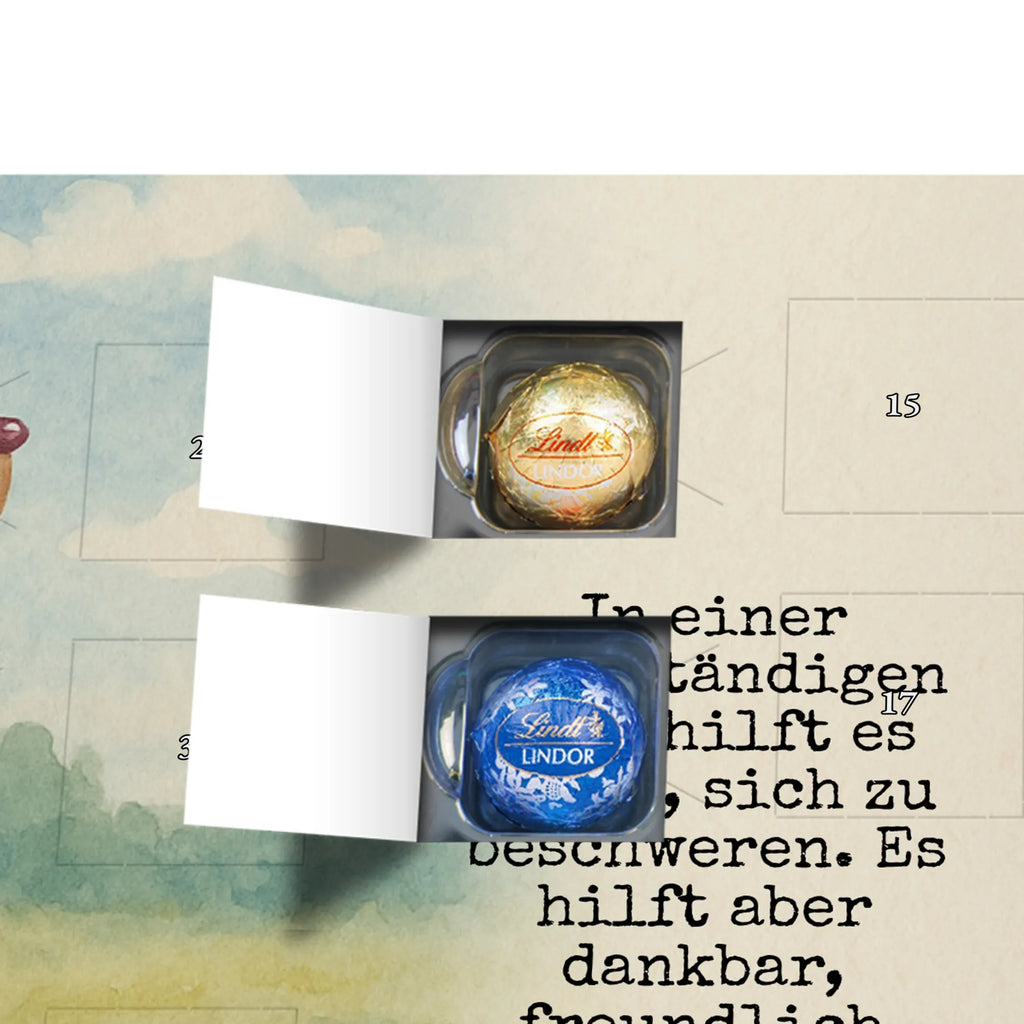 Chocolate advent calendar bear shoulder look Design teddy bear, cuddly toy, world view, wisdom, bears, self-esteem, bear love