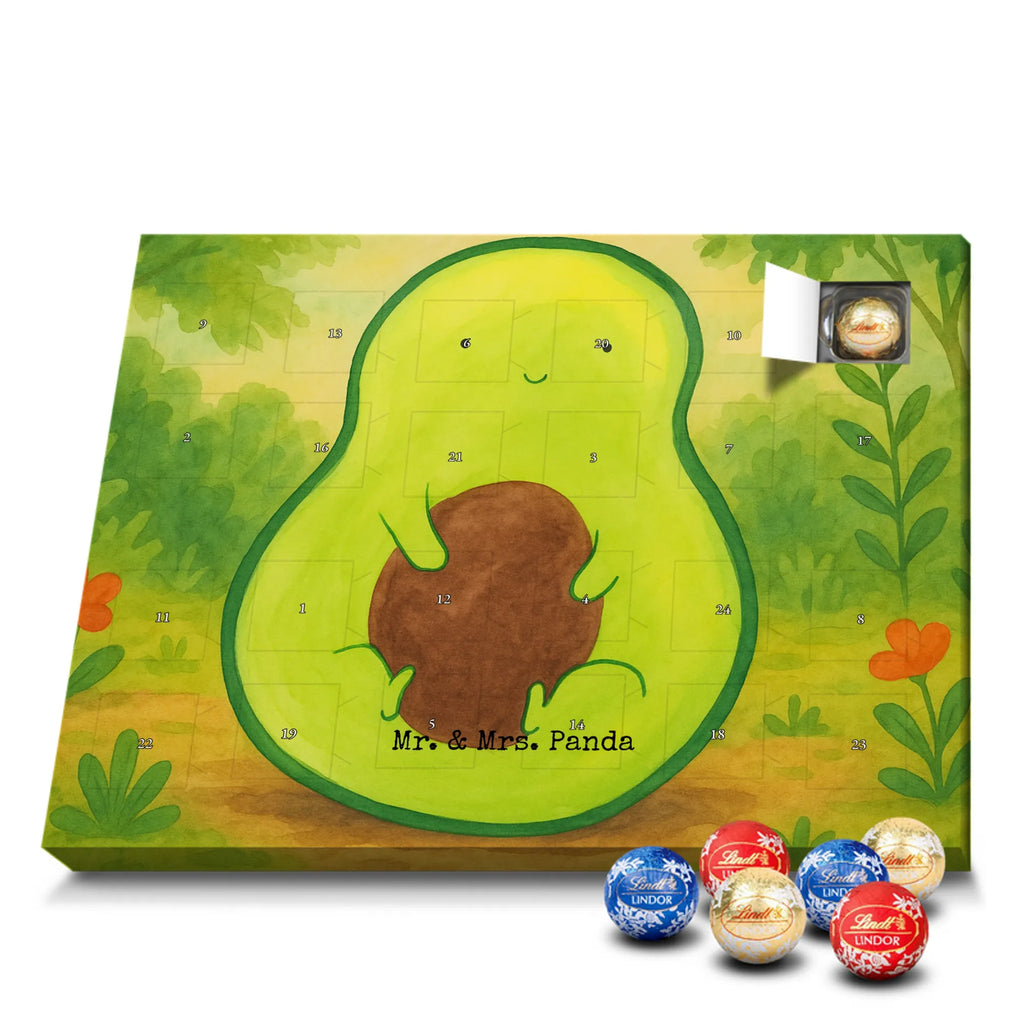 Chocolate advent calendar avocado core Design vegetables, saying life, avocado seed, seed, plant