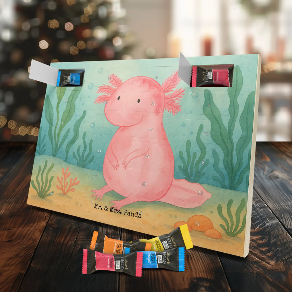 Chocolate advent calendar axolotl zero Design Axelotl, marine animals, Mexican walking fish, salamander, wisdom, worldly wisdom, contented, cheerful, lifestyle, girlfriend