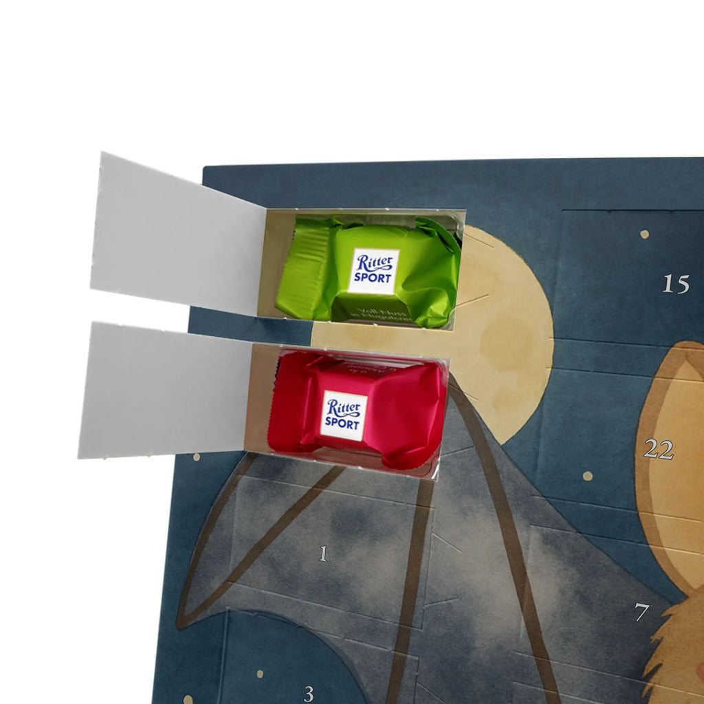 Chocolate advent calendar bat wing Design card, gift ideas, gifts, small animals, cute, cute animal motives, hand drawn, funny sayings, good mood, special gifts, animal lover