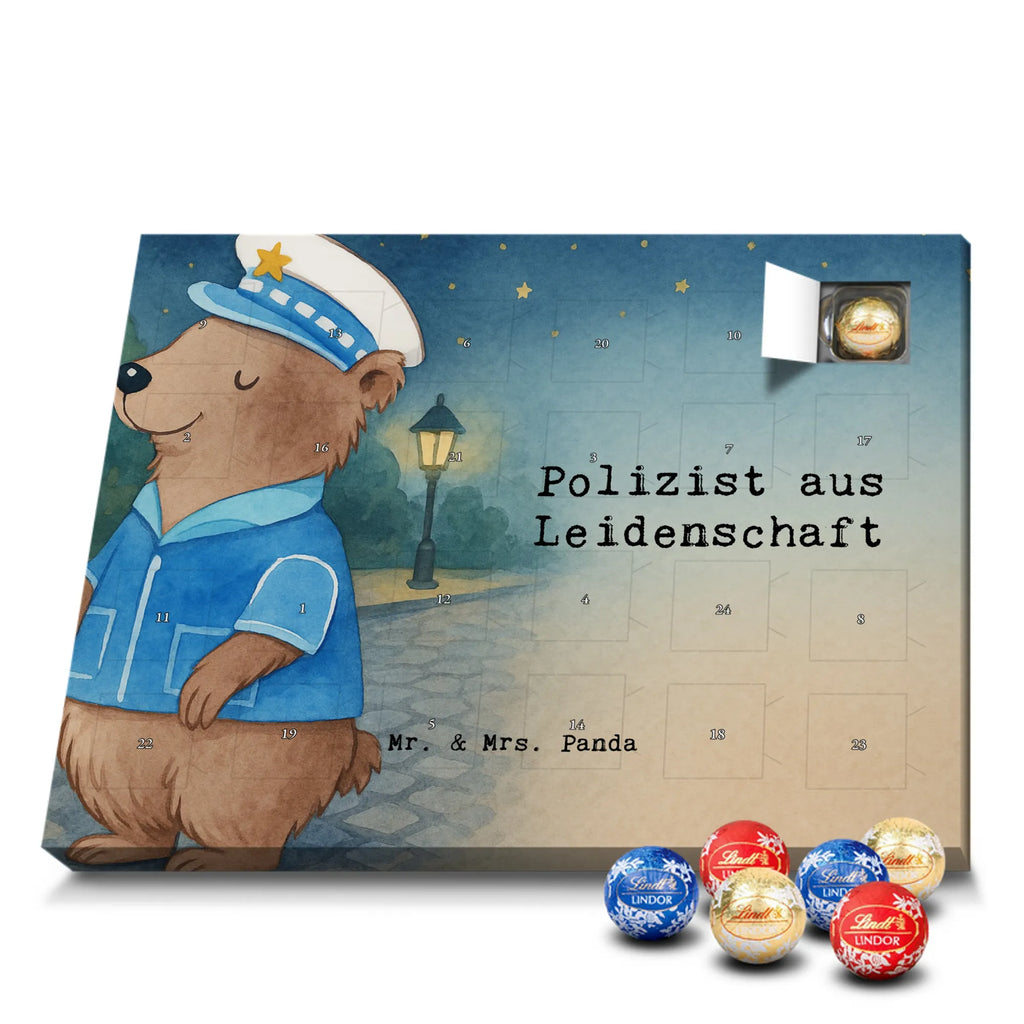 Chocolate advent calendar policeman Passion Design gift, promotion, anniversary, retirement, sayings, job start, gift idea, best, farewell gift, profession, passing exam