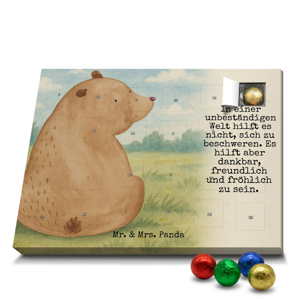 Chocolate advent calendar bear shoulder look Design teddy bear, cuddly toy, world view, wisdom, bears, self-esteem, bear love