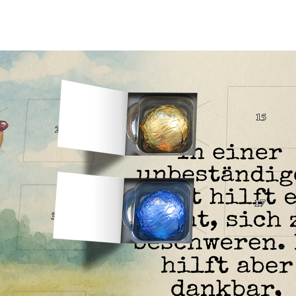 Chocolate advent calendar bear shoulder look Design teddy bear, cuddly toy, world view, wisdom, bears, self-esteem, bear love