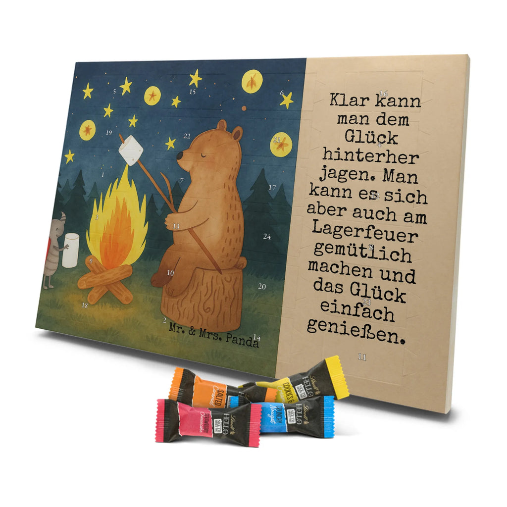 Chocolate advent calendar Bear & Ladybird campfire Design teddy bear, cuddly toy, Campfire