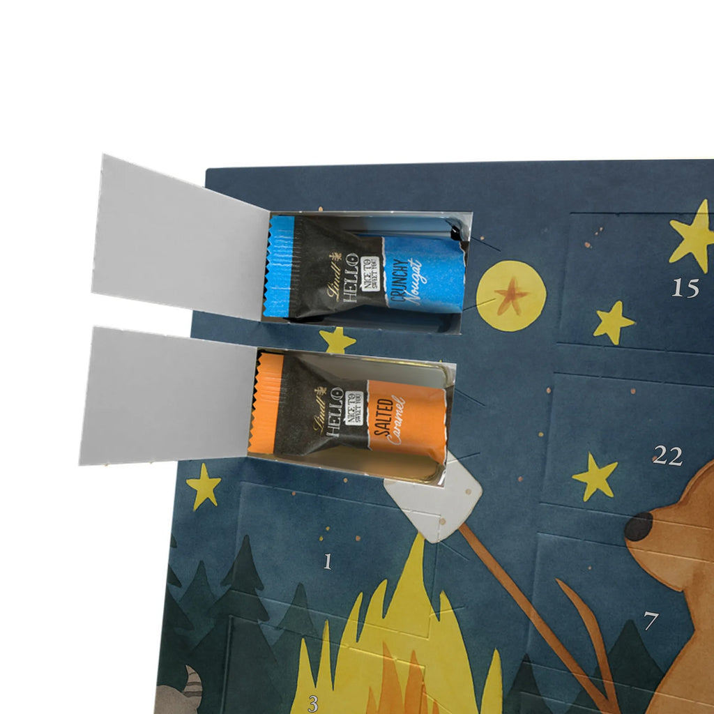 Chocolate advent calendar Bear & Ladybird campfire Design teddy bear, cuddly toy, Campfire