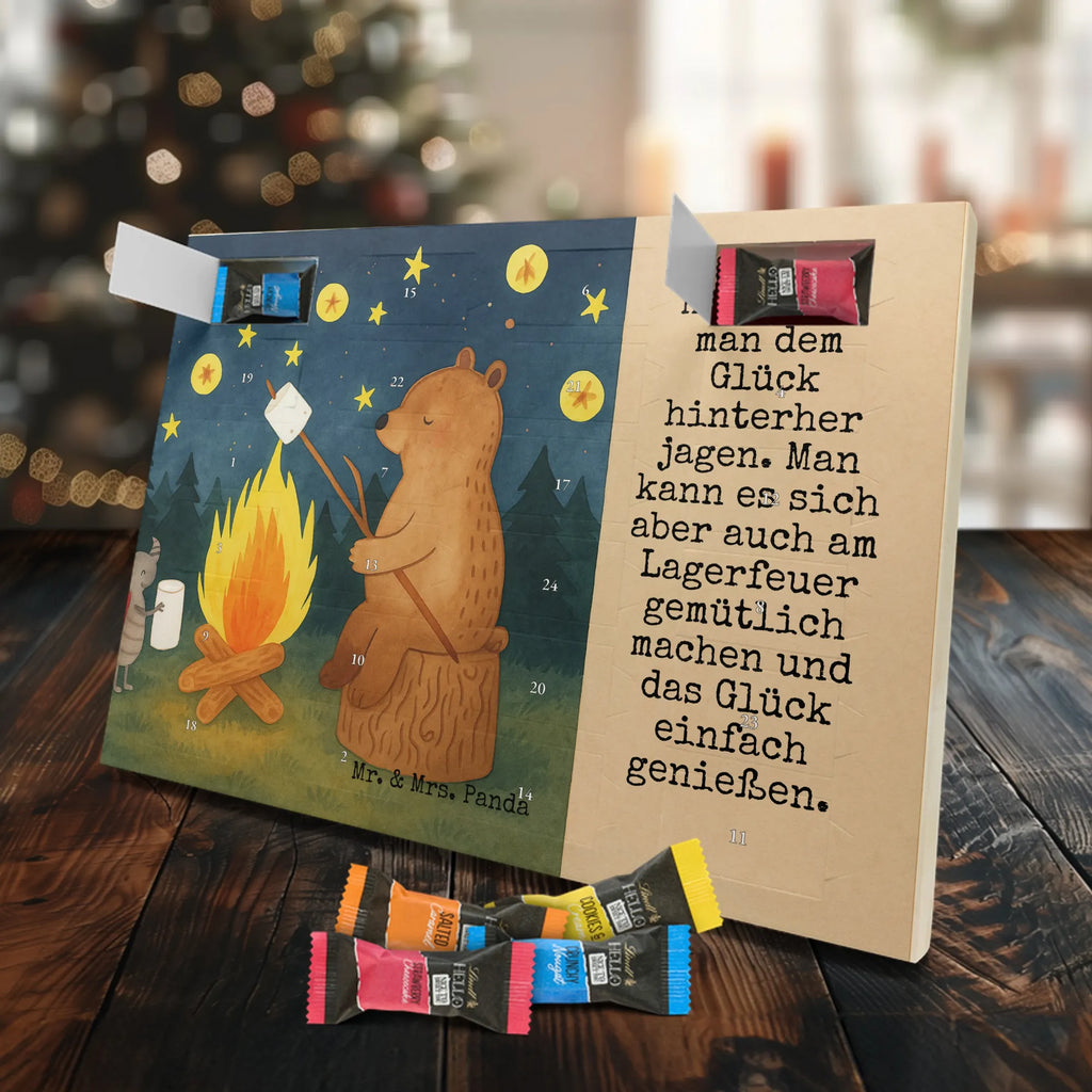 Chocolate advent calendar Bear & Ladybird campfire Design teddy bear, cuddly toy, Campfire