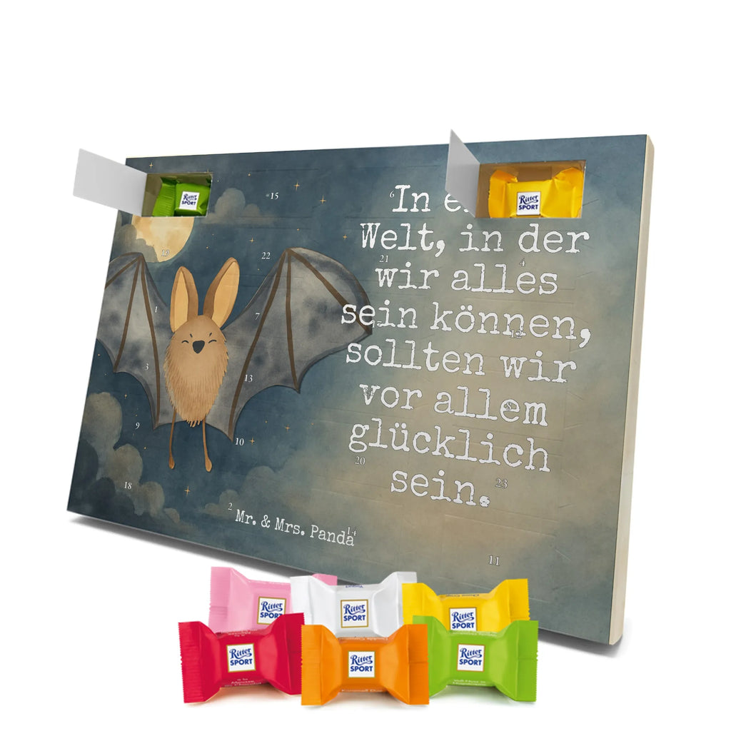 Chocolate advent calendar bat wing Design card, gift ideas, gifts, small animals, cute, cute animal motives, hand drawn, funny sayings, good mood, special gifts, animal lover