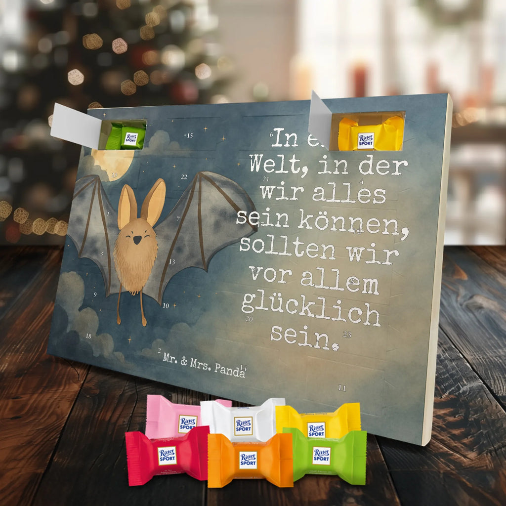 Chocolate advent calendar bat wing Design card, gift ideas, gifts, small animals, cute, cute animal motives, hand drawn, funny sayings, good mood, special gifts, animal lover