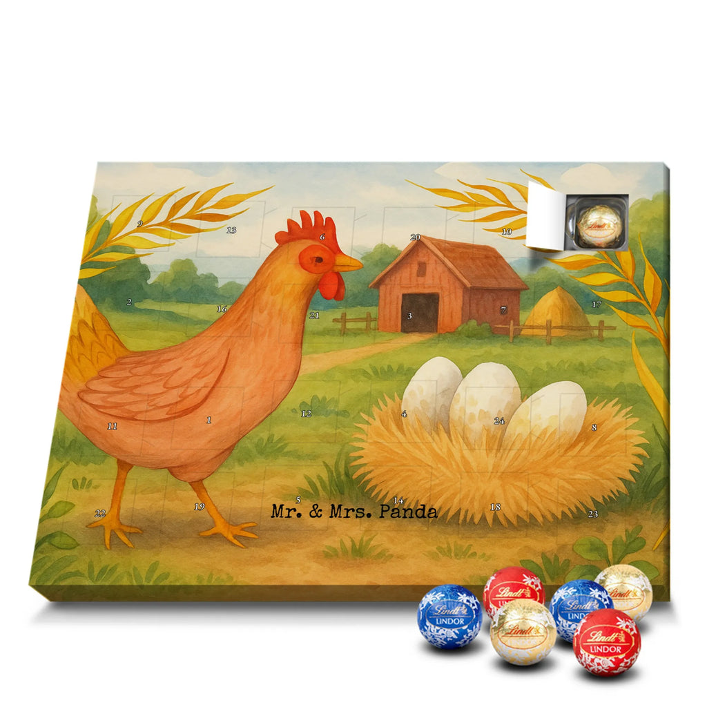 Chocolate advent calendar Chicken Proud Design farm, farm animals, animals, birth, pregnancy, cock, hen, yard, saying, magic, eggs, country life, chicken