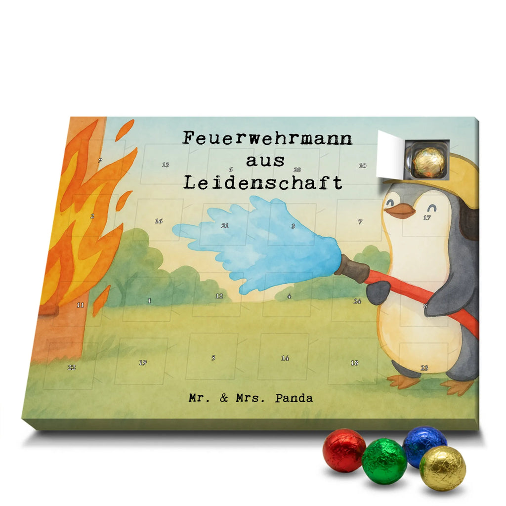 Chocolate advent calendar firefighter passion Design gift, promotion, anniversary, retirement, sayings, job start, gift idea, best, farewell gift, profession, passing exam