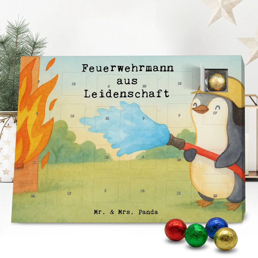 Chocolate advent calendar firefighter passion Design gift, promotion, anniversary, retirement, sayings, job start, gift idea, best, farewell gift, profession, passing exam