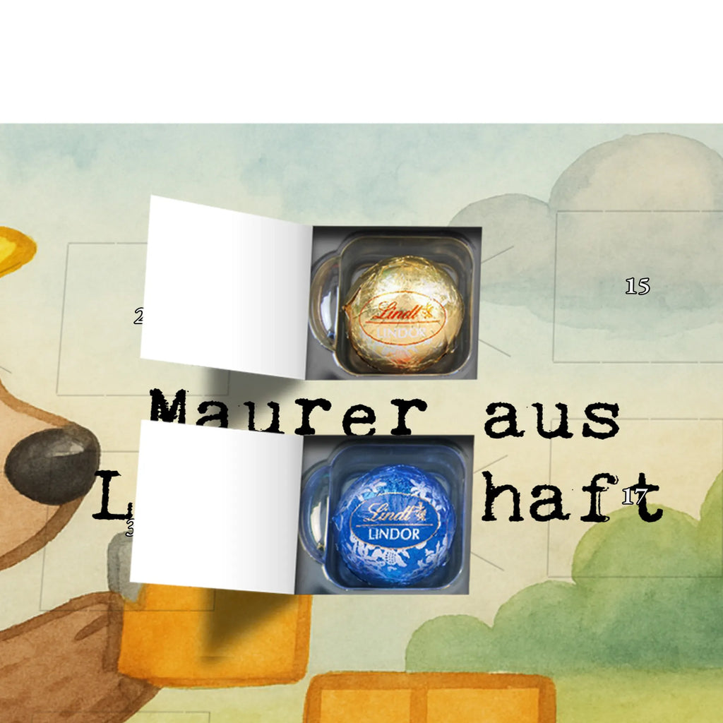 Chocolate advent calendar bricklayer Passion Design gift, promotion, anniversary, retirement, sayings, job start, gift idea, best, farewell gift, profession, passing exam