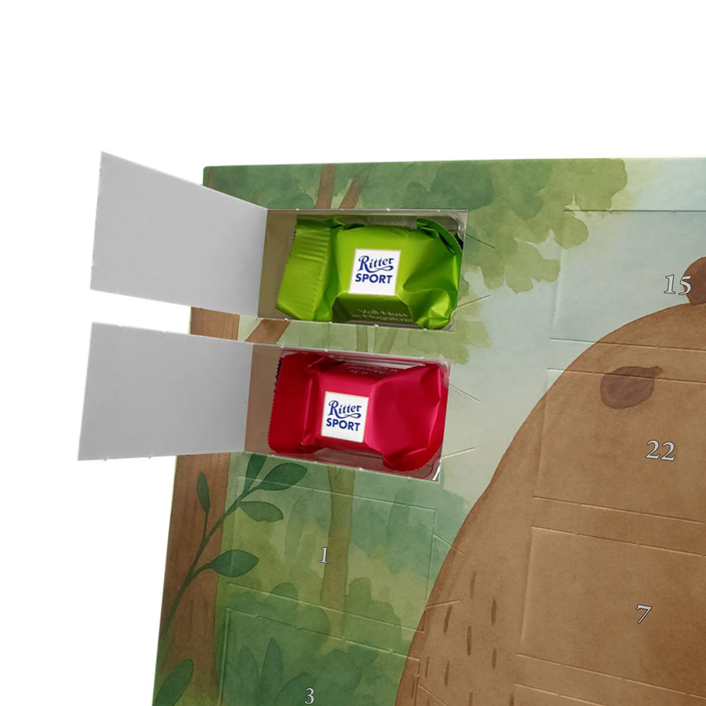 Chocolate advent calendar bear shoulder look Design teddy bear, cuddly toy, world view, wisdom, bears, self-esteem, bear love