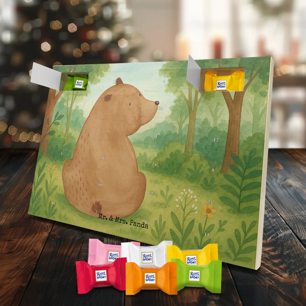 Chocolate advent calendar bear shoulder look Design teddy bear, cuddly toy, world view, wisdom, bears, self-esteem, bear love