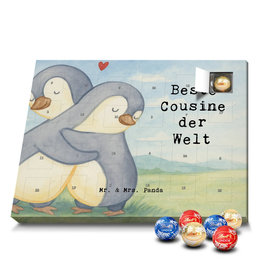 Chocolate advent calendar penguin best cousin in the world Design thank you, birthday, gift idea, birthday present, gift tip, make you happy, giving, for, gift, daughter of aunt, relatives, daughter of uncle