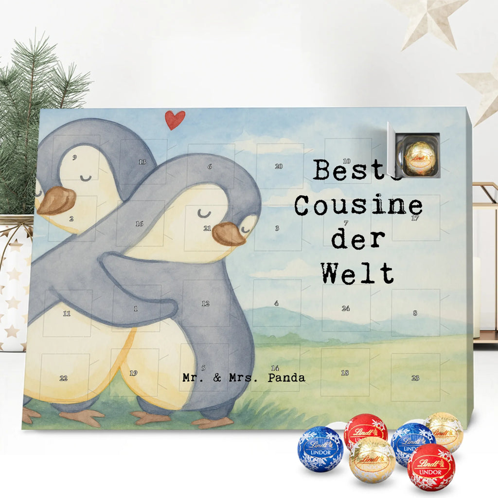 Chocolate advent calendar penguin best cousin in the world Design thank you, birthday, gift idea, birthday present, gift tip, make you happy, giving, for, gift, daughter of aunt, relatives, daughter of uncle