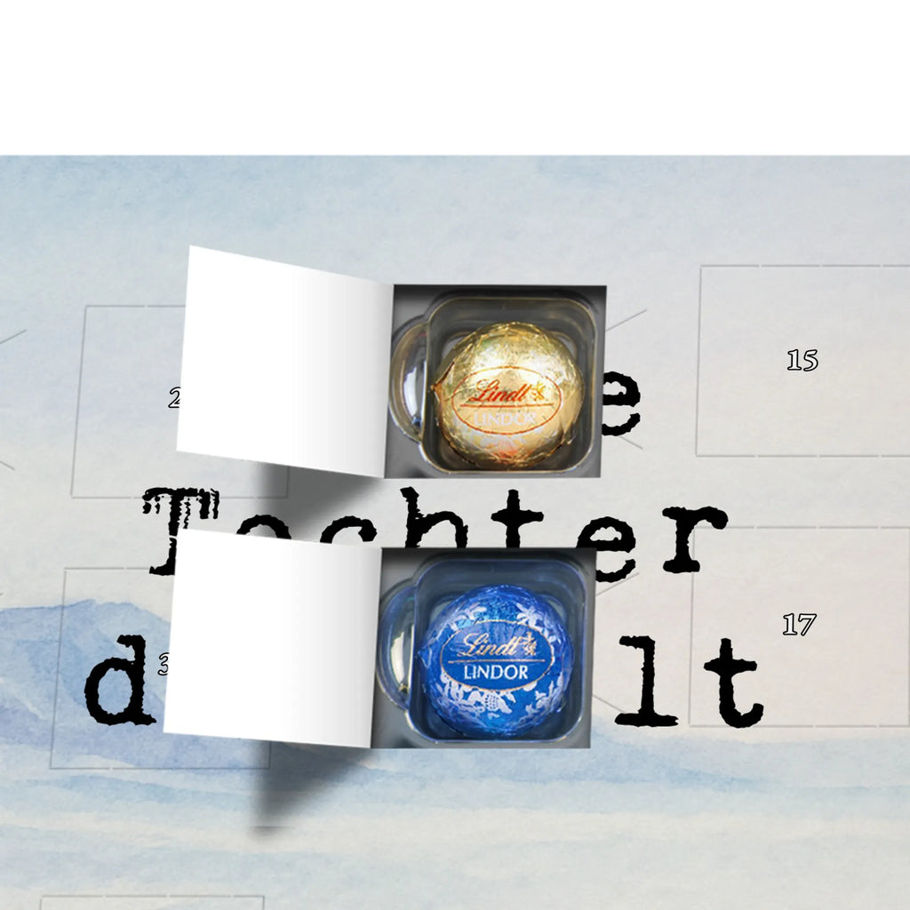 Chocolate advent calendar penguin best daughter in the world Design thank you, birthday, gift idea, birthday present, gift tip, make you happy, giving, for, gift, birth, mother, daughters, children, little daughter, little one, child, father, reward, daughter